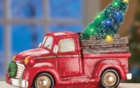 Amazon red truck christmas decor