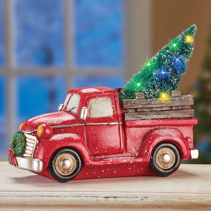 Amazon red truck christmas decor