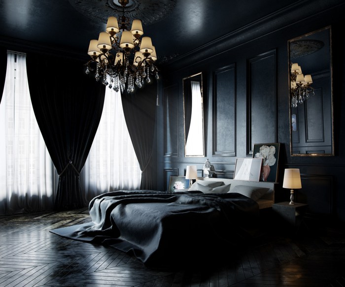 Black interior house design