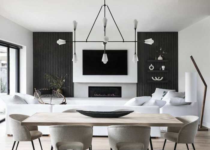 Black and white interior design house