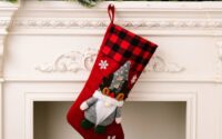 Christmas decor red and black plaid