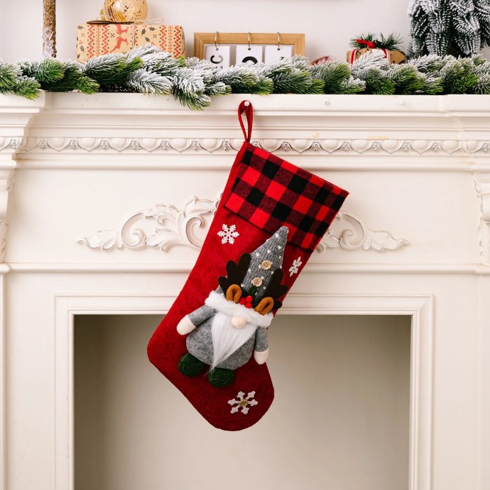 Christmas decor red and black plaid