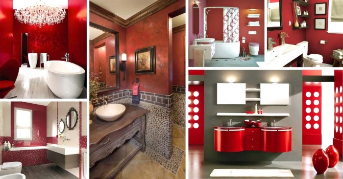 Red bathroom ideas huge rules where preview