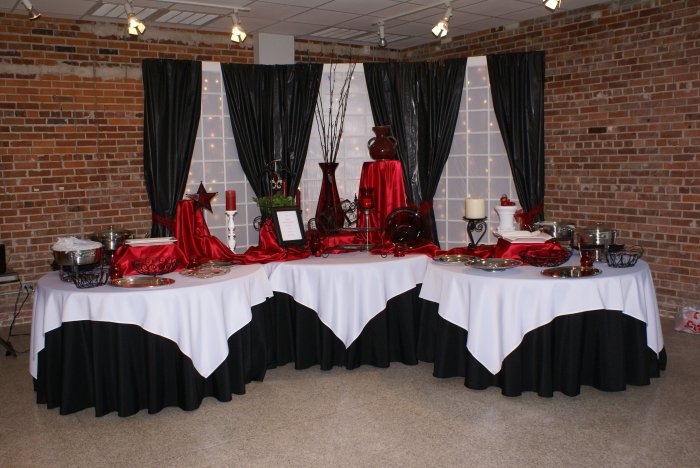 Red party decorations wedding reception formal receptions theme choose board events