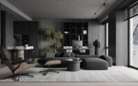 Black interior house design