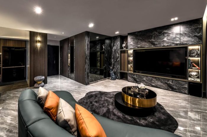 Black interior house design