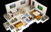 2 bed house interior design