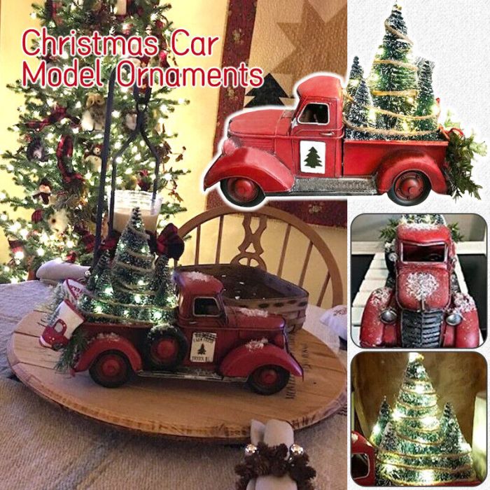 Amazon red truck christmas decor